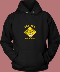 The Simpsons Homer Simpson Caution Man At Work Vintage Hoodie