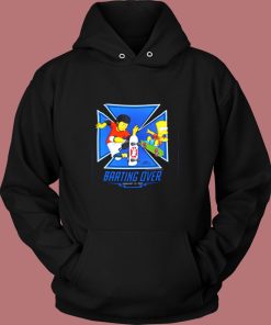 The Simpsons Skate Boarding Fea Vintage Hoodie