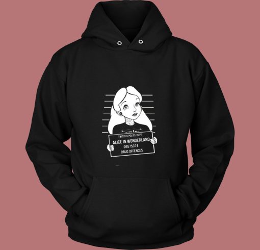 Twisted Punk Disney Alice In Wonderland Mugshot Vintage Hoodie