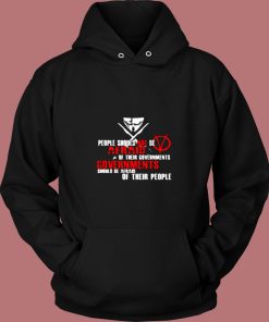 V For Vendetta Fawkes Mask Political Vintage Hoodie