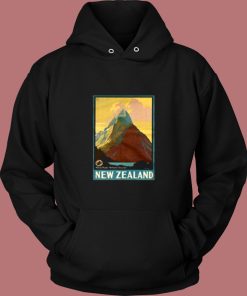 Vintage New Zealand Mitre Peak Mountain Vintage Hoodie