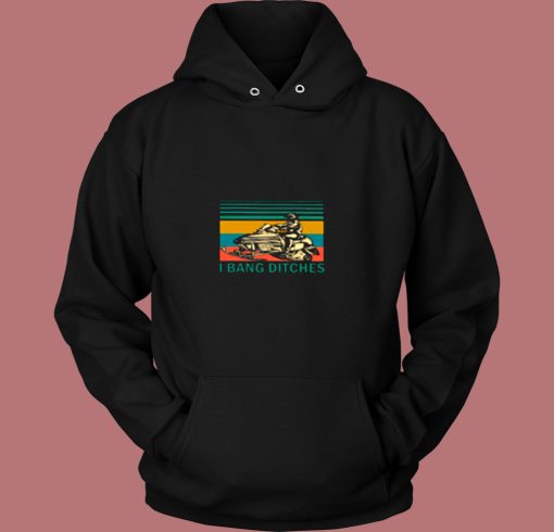 Vintage Snowmobile I Bang Ditches Vintage Hoodie