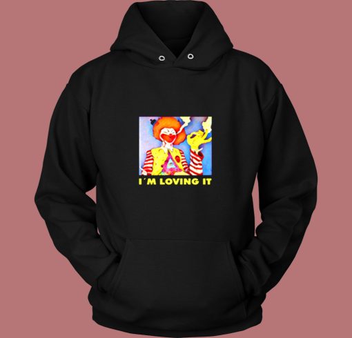 Weed Smoking Clown Vintage Hoodie