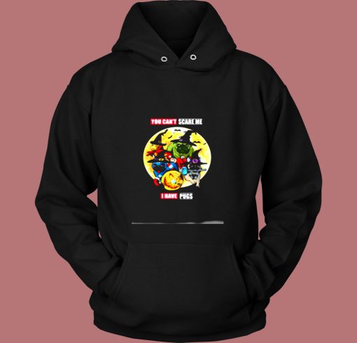 You Cant Scare Me I Have Pugs Avengers Halloween Vintage Hoodie