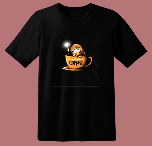 Accio Coffee Cute Wizard In A Coffee Cup Harry Potter 80s T Shirt