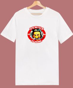 Albert Einstein Genius At Work Physicists 80s T Shirt