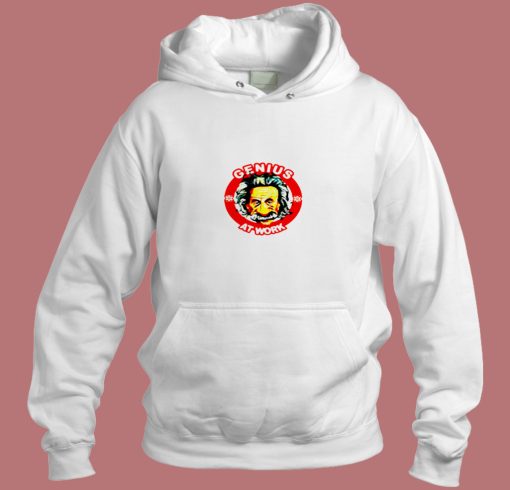 Albert Einstein Genius At Work Physicists Aesthetic Hoodie Style