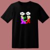 Albert Einstein Pythagoras Fight Funny Physicists 80s T Shirt