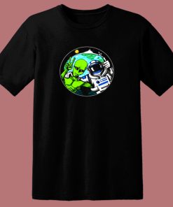 Alien Peace Sign 80s T Shirt