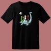 Alien Unicorn Bigfoot Riding Loch Ness Monster 80s T Shirt