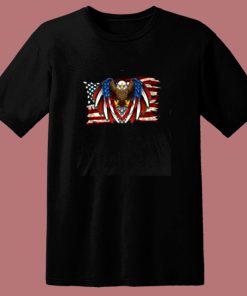 American Flag Patriotic Eagle 80s T Shirt