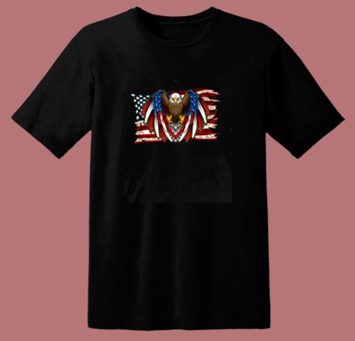 American Flag Patriotic Eagle 80s T Shirt