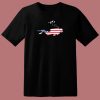 American Flag Usa Free Diving Scuba Diver 80s T Shirt