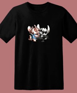 Angel Kissing Stitch Nightmare Before Christmas 80s T Shirt