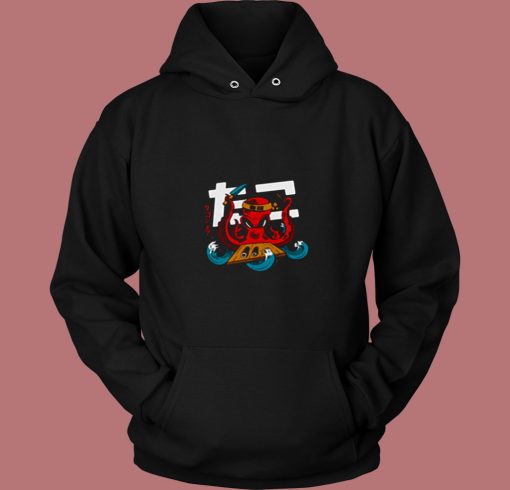 Anime Octopus Sushi Chef 80s Hoodie