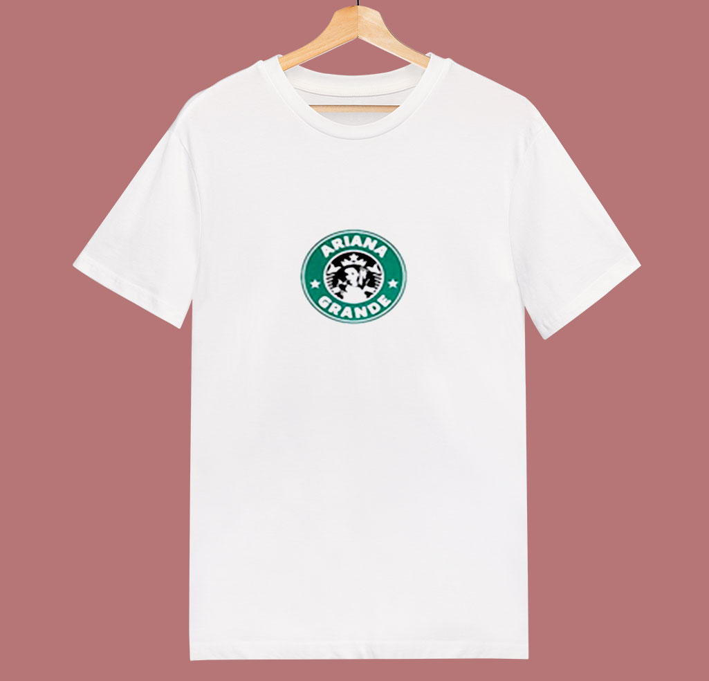 Ariana Grande Starbucks Logo 80s T Shirt - Mpcteehouse.com