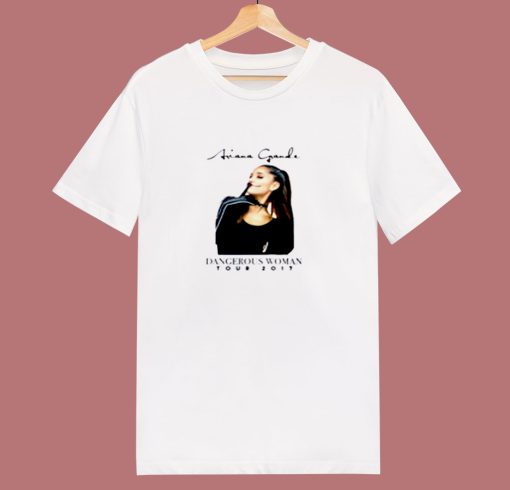 Ariana Grande Tour Dangerous Smilley 80s T Shirt