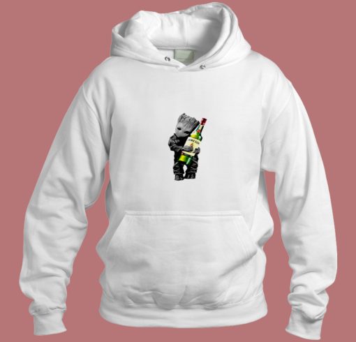 Baby Groot Hug Jameson Wine Aesthetic Hoodie Style