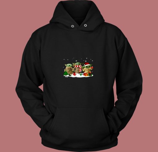 Baby Yoda The Mandalorian Christmas 80s Hoodie