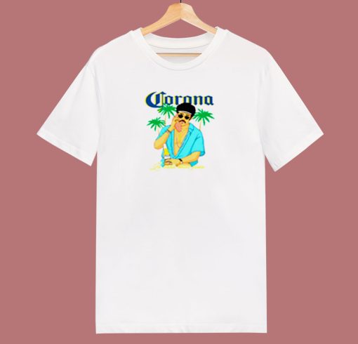 Bad Bunny X Corona Beer Summer Beach 80s T Shirt