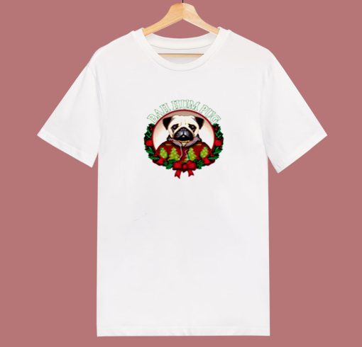 Bah Hum Pug Funny Christmas Pun For Pug Lovers 80s T Shirt