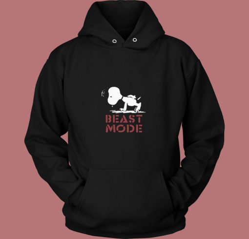 Beast Mode Gym Training Mode On Try Hard Snoopy 80s Hoodie