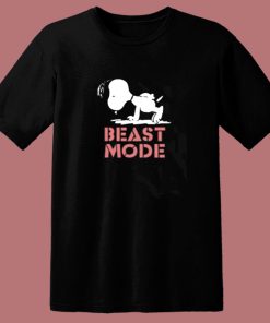 Beast Mode Gym Training Mode On Try Hard Snoopy 80s T Shirt