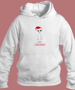 Believe Alien Christmas Aesthetic Hoodie Style