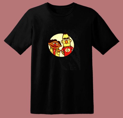 Bert And Ernie Puppet Mashup Big Bang Theory 80s T Shirt