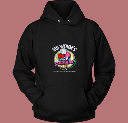 Big Worms Ice Cream Est 1995 80s Hoodie