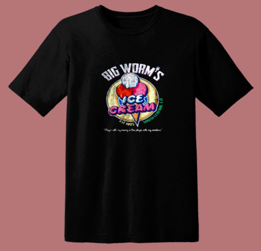 Big Worms Ice Cream Est 1995 80s T Shirt