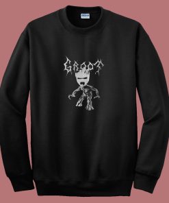 Black Metal Groot Guardians Of The Galaxy 80s Sweatshirt