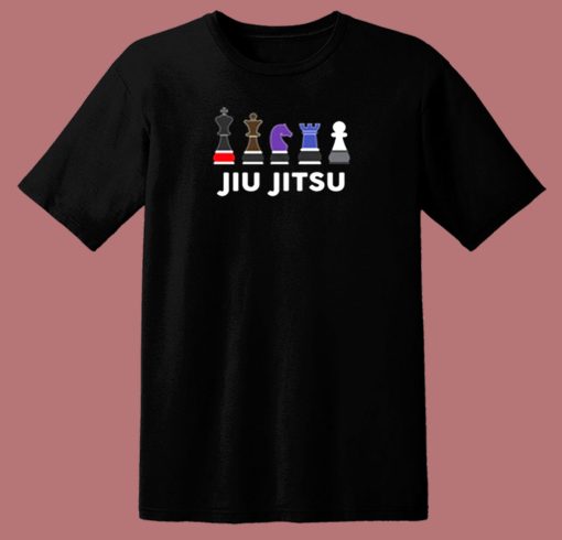 Brazilian Jiu Jitsu Chess Pieces Bjj 80s T Shirt