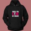 Breast Cancer Awareness Show You Care Be Aware Snoopy 80s Hoodie