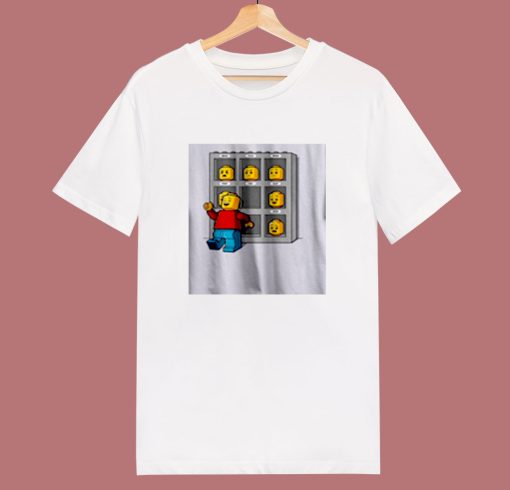 Brick Man Many Faces Parody 80s T Shirt