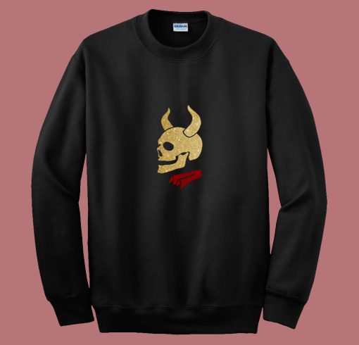 Buffy The Vampire Inspired Devil Skull Classic 80s Sweatshirt