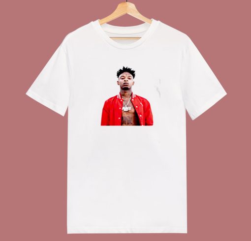 Buy Shipsfast 21 Savage White 80s T Shirt