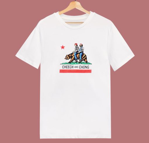 Cheech And Chong California Republic Flag 80s T Shirt