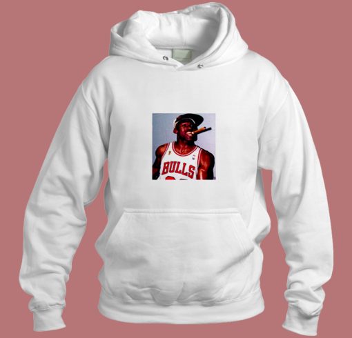 Chicago Bulls Championship Michael Jordan Smoking A Cigar Aesthetic Hoodie Style