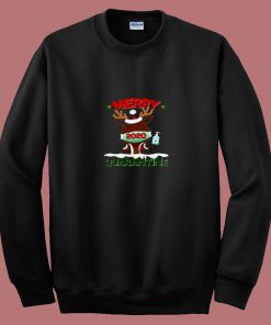 Christmas Merry Quarantine 2020 Reindeer 80s Sweatshirt