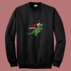 Christmas Tree T Rex Funny Parody 80s Sweatshirt