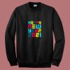 Colorful Futuristic Happy New Year 80s Sweatshirt