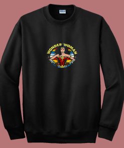 Colorful Pose Wonder Woman 80s Sweatshirt