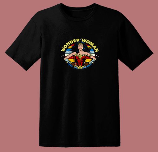 Colorful Pose Wonder Woman 80s T Shirt