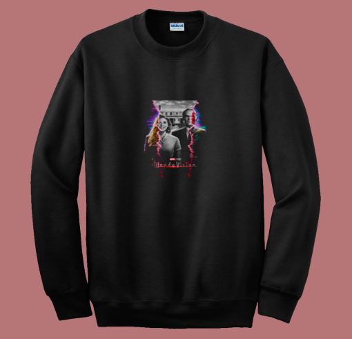 Cool Marvel Wandavision Teaser Poster 80s Sweatshirt