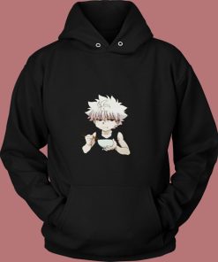 Cute Killua Zoldyck Hunter X Hunter Funny Meme Manga Baka Otaku 80s Hoodie