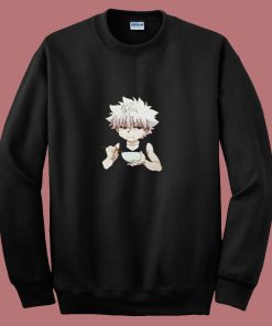 Cute Killua Zoldyck Hunter X Hunter Funny Meme Manga Baka Otaku 80s Sweatshirt