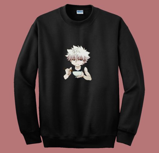 Cute Killua Zoldyck Hunter X Hunter Funny Meme Manga Baka Otaku 80s Sweatshirt