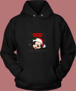 Cute Mickey Mouse Santa Christmas 80s Hoodie