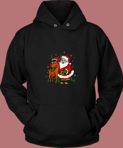 Cute Santa Christmas Vintage 80s Hoodie